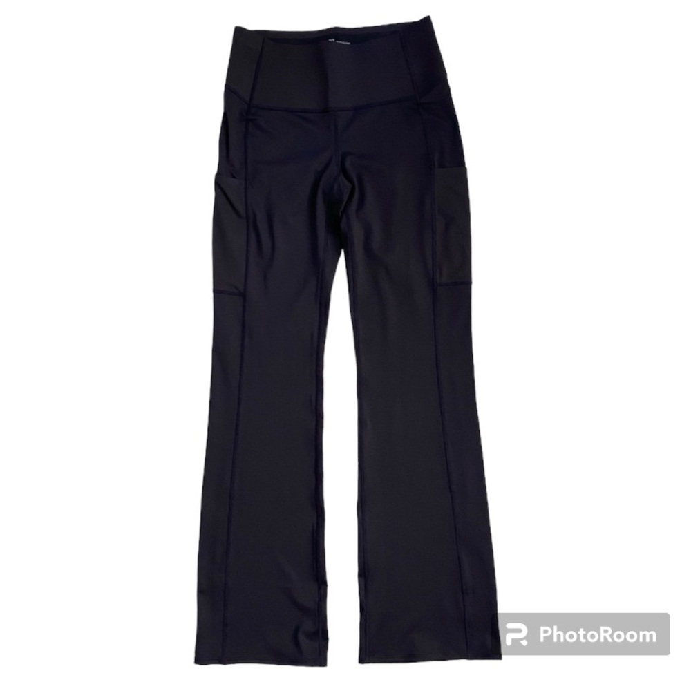 Ruby Ribbon Black Sport Flare Leggings With Pockets Size Small